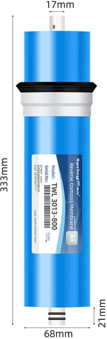 INF RO-Umkehrosmose-Membranfilterpatrone 0.0001 Micron – 50-800G Universell Blau POM Ersatz für Untertisch-Wasserfilter