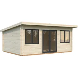 Palmako Gartenhaus Lisandra 19,4 m2 - 44 mm naturbelassen
