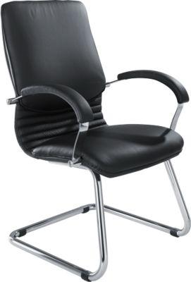 Nowy Styl Freischwinger Xeros, Leder, schwarz