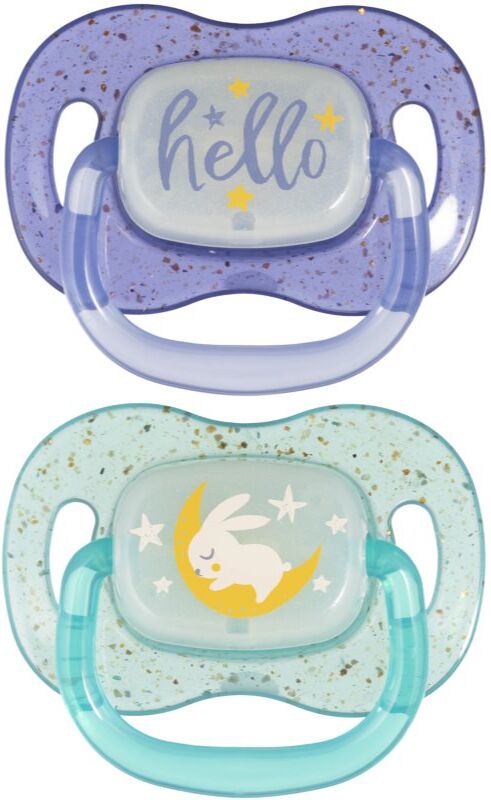 Canpol babies NIGHTGLOW Boy tétine 18m+ 2 pcs