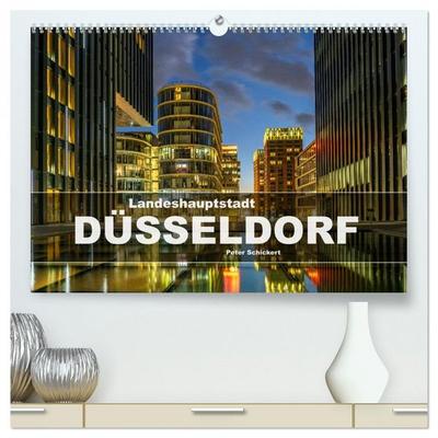 Landeshauptstadt Düsseldorf (hochwertiger Premium Wandkalender 2026 DIN A2 quer), Kunstdruck in Hochglanz