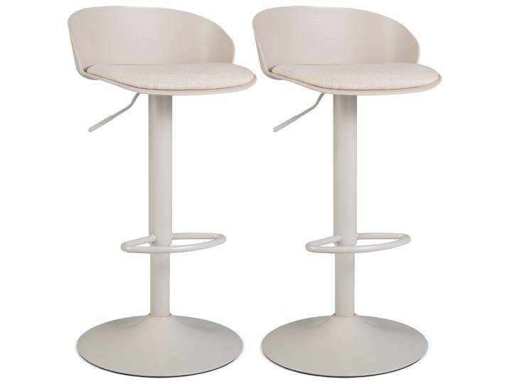 Barhocker 2er Set 360° Draaibare Barstoel in Hoogte Verstelbaar In Hoogte Verstelbare Draaibare Zitting met Ergonomische Ondersteuning
