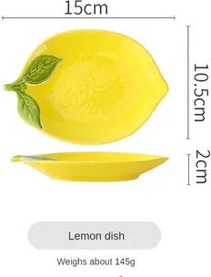 Combo Retail Shop Creative Cartoon Lemon Shaped Ceramic Dinner Plate, Soup Bowl, Family Fruit Snack Dishes, Kitchen Utensils lemon Dish