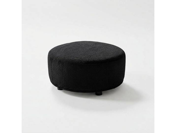 Xlmoebel Sitzhocker Runder Pouf Hocker Beistellhocker Polster Fußhocker Komfort (1 St), Made in Europa