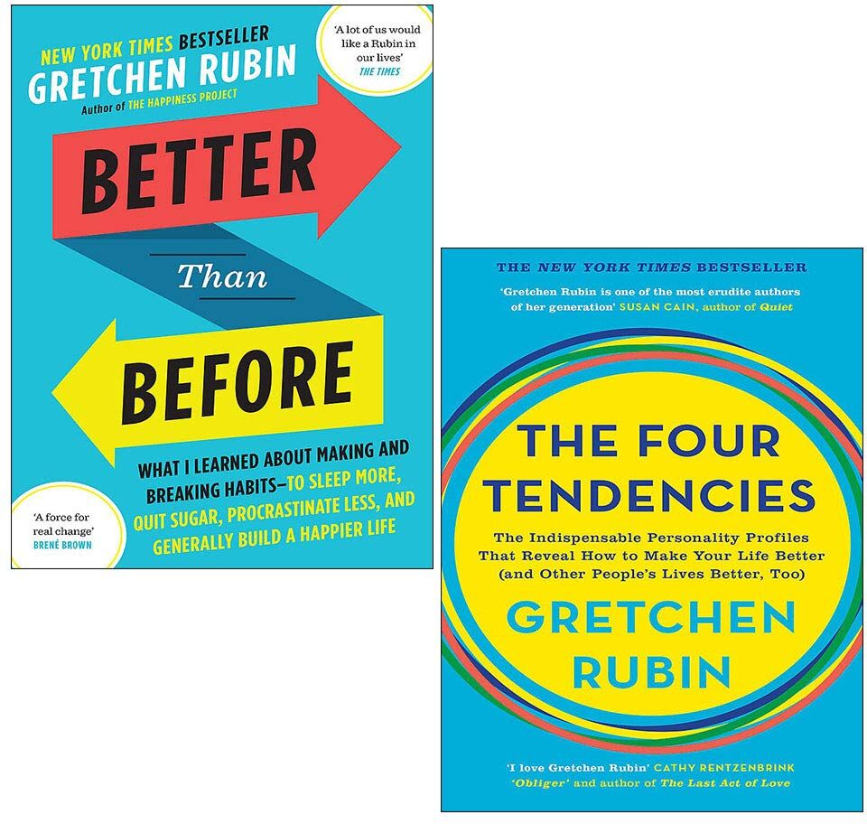 Two Roads Gretchen Rubin 2 Books Collection Set: Better Than Before & The Four Tendencies - Paperback - Self Help & Personal Development