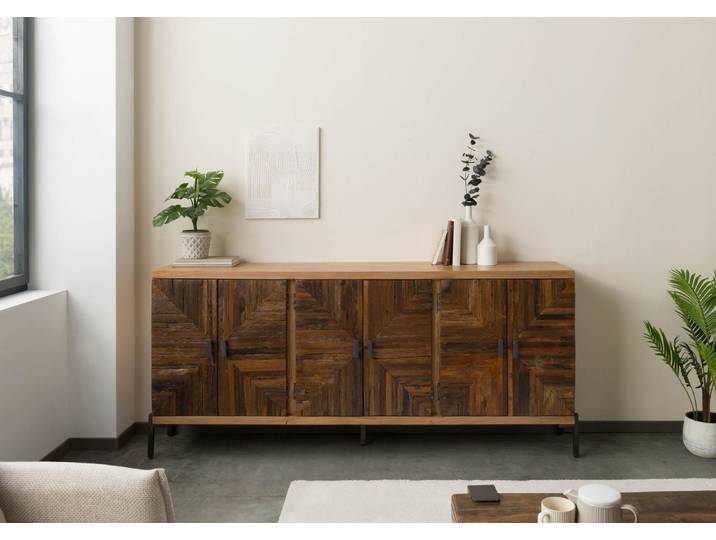 Sideboard Altholz 206x40x93 natur lackiert LYON #111
