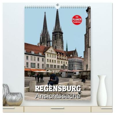 Regensburg - Ansichtssache (hochwertiger Premium Wandkalender 2027 DIN A2 hoch), Kunstdruck in Hochglanz