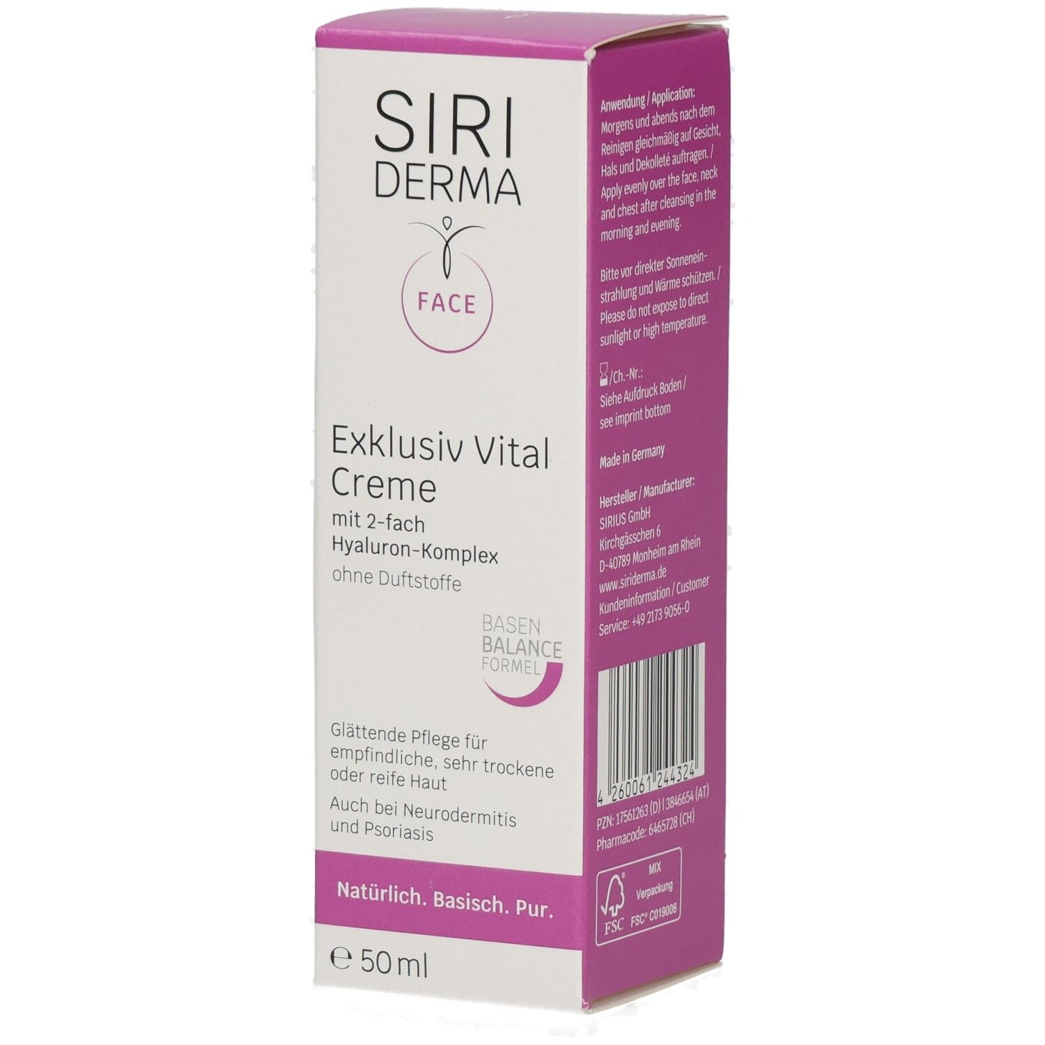Siriderma Excl.vital CR OD 50 ml Creme