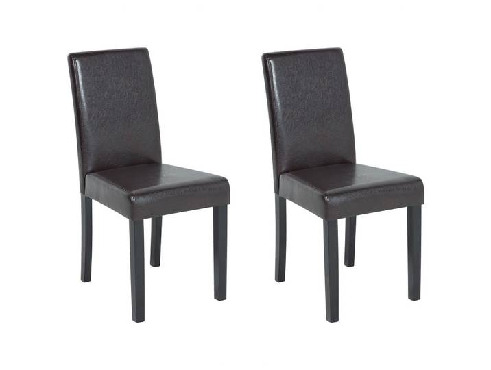 STUHL 2er-Set Kunstleder Dulkelbraun Broadway