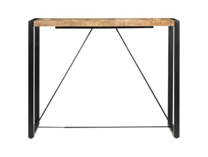 HKQWPBF Bartisch 140 x 70 x 110 cm Massivholz Mango Massives Mangoholz, raue Oberfläche, Stahlbeine, industrieller Retro-Stil, einfache Montage