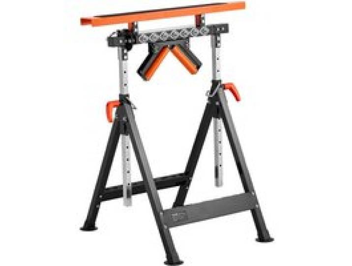 VEVOR 4-in-1-Rollenständer 200 kg, Rollenbock 84–127 cm höhenverstellbar, Arbeitsbock mit Zahnstange & poliertem, multidirektionalem Rollenkopf, für Tischkreissägen-Auslauf, Verlängerungsstütze