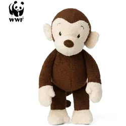 WWF Cub Club - Mago das Äffchen (braun, 22cm) mit Quietscher Kuscheltier Stofftier für Kleinkinder