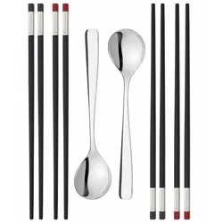 ZWILLING Chopstick Essstäbchen und Esslöffel Set, 6-teilig