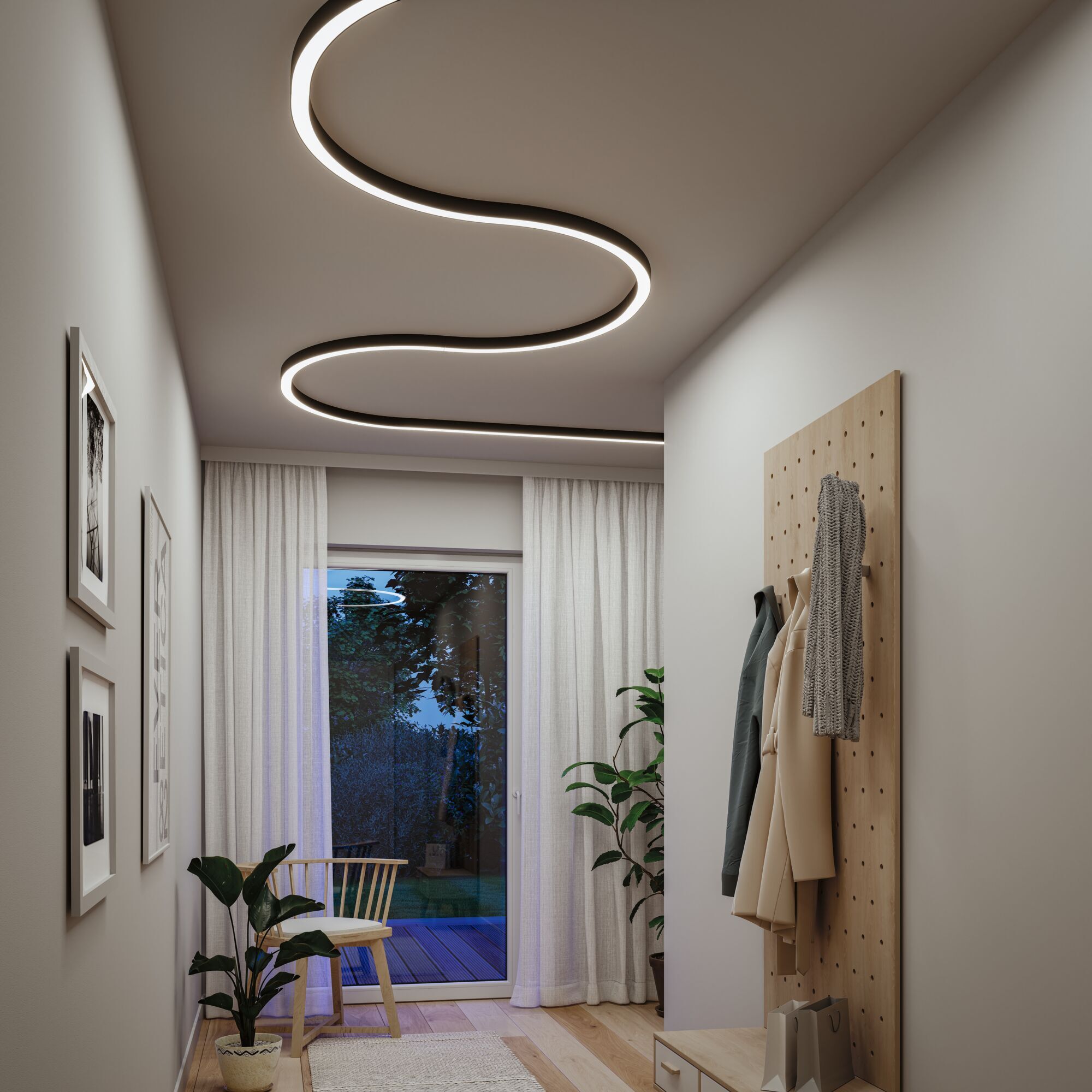 PAULMANN Schienensystem-Leuchten "Linion Einspeisung Zigbee 3.0 Power Channel 1m", schwarz, H: 4cm, 1 Stk., Leuchten, Smart Home, Schienensystem-Leuchten