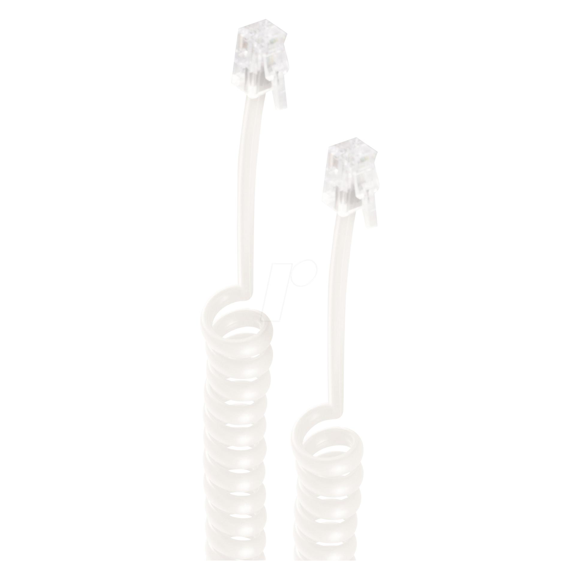 Shiverpeaks -BASIC-S-Telefonhörer Spiralkabel-Kabel 2x 4P4C, schwarz, 7,5m (BS70135-7.5)
