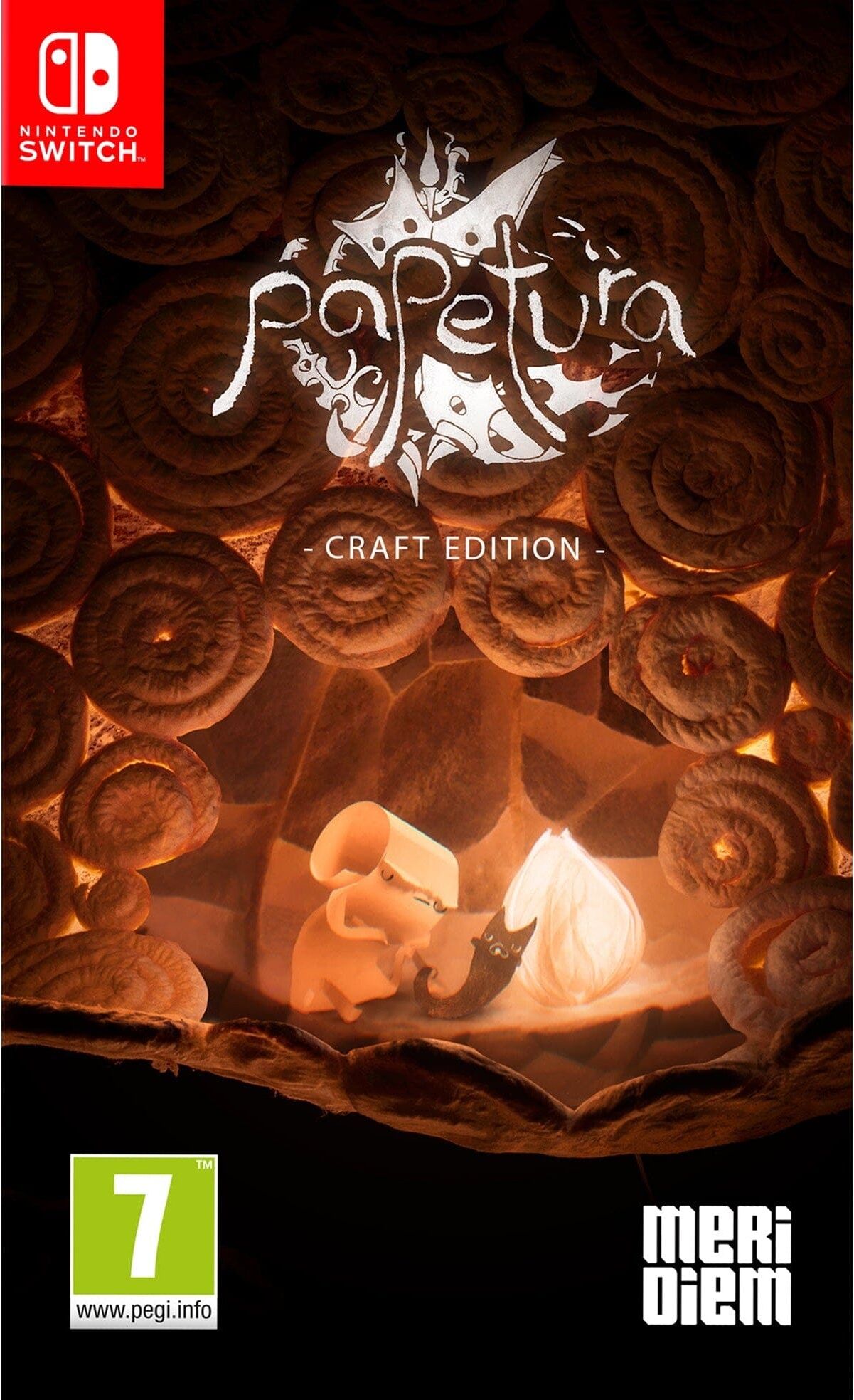 Meridiem Games Papetura Craft Edition for Nintendo Switch (Code in Box) - Handcrafted Adventure Game - Includes Art Book and Soundtrack