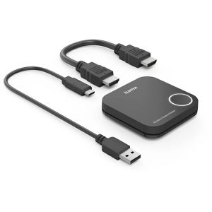 Hama Wireless-Display-Adapter 00200358, kabellose Full-HD-Übertragung via AirPlay, Miracast