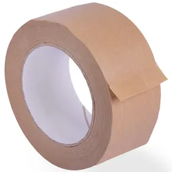 KK Verpackungen 1 Rolle Papier-Klebeband umweltfreundliches Paketband Packband Fadenverstärkt 50mm x 50m 135my braun