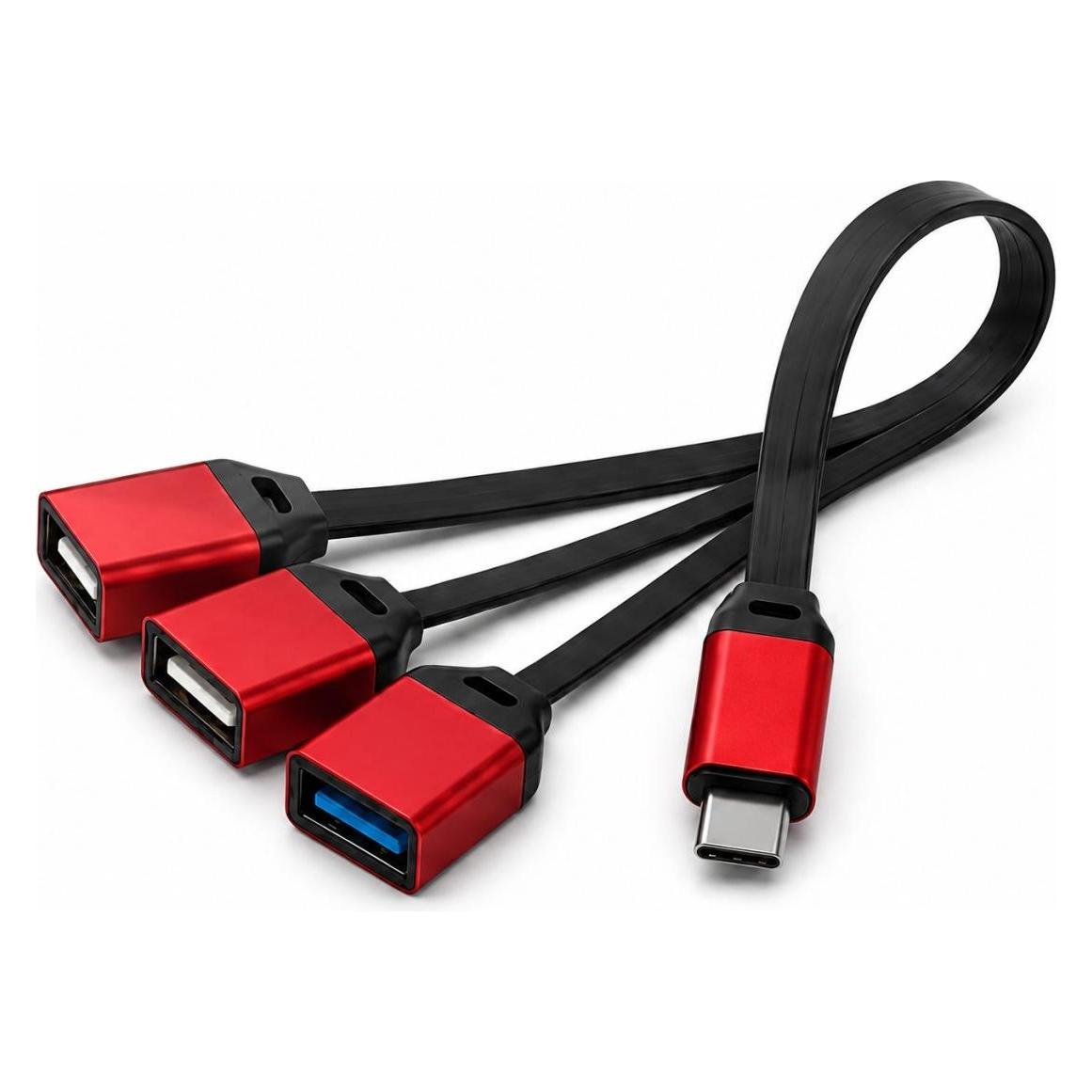 PowerGuard USB-C OTG Hub 3-Port USB 3.0, USB-A Adapter für iPhone, iPad & PC (USB-C, 3 Ports) (00036199)
