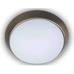 Niermann Stand By, Deckenleuchte, Niermann LED 18W Deckenleuchte Opal matt Glas, Altmessing, 50cm, HF Sensor, warmweiss, Made in Germa (1440 lm)