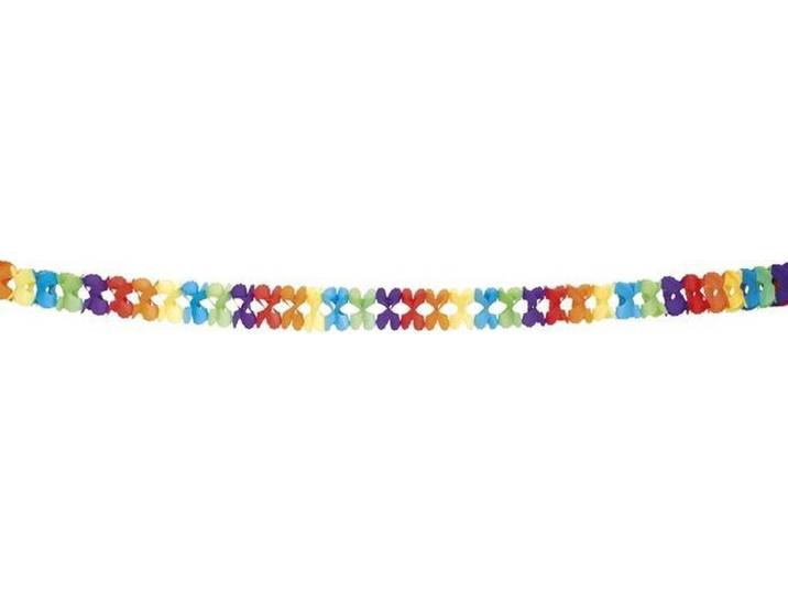 Boland - Papieren slinger Festival - 600 cm - Regenboog kleuren