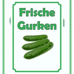 HB-Druck Frische Gurken Schild Hochkant A5 (148x210mm)
