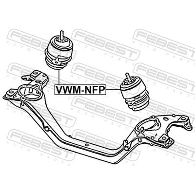 FEBEST Lagerung, Motor VWM-NFP beidseitig für Porsche VAG