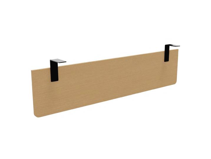 Voile de fond E-Link / Biospace pour bureau L.160 cm - Hêtre - Fixations Noires