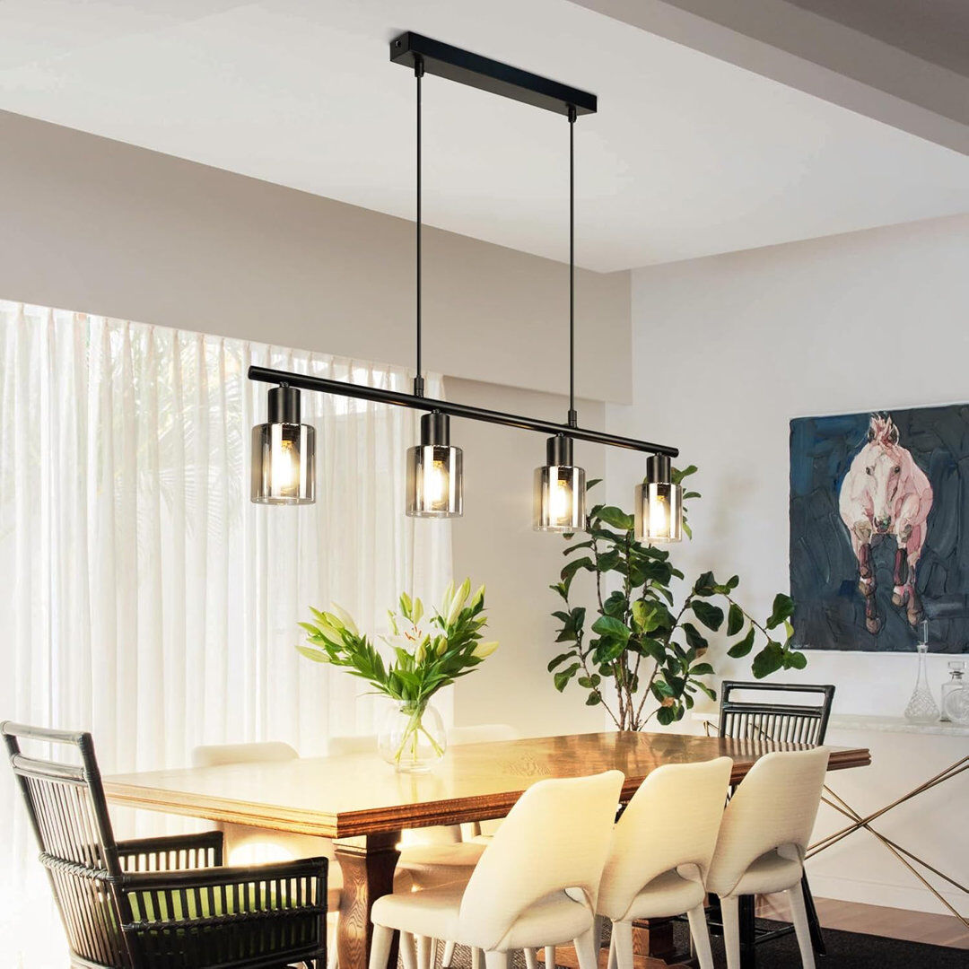 17 Stories 4 - Light Matte Black Pendant Matte Black 140cm H X 7cm W X 68cm D
