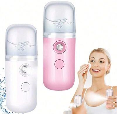 Multisell Products Hub USB Humidifier Mini Facial Steamer Spray Mister Moisturizing Skincare Beauty Tool For Women ivory