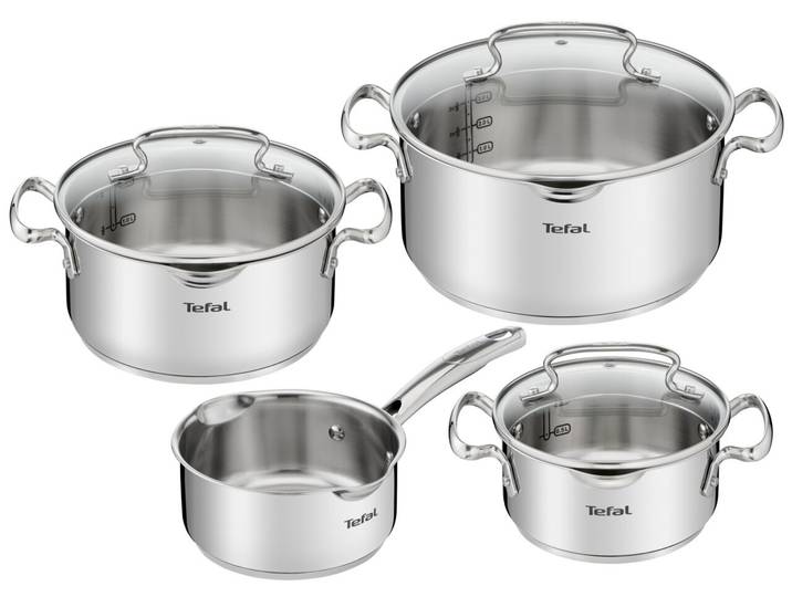 Tefal Topfset 7-tlg. DUETTO, edelstahl, Edelstahl