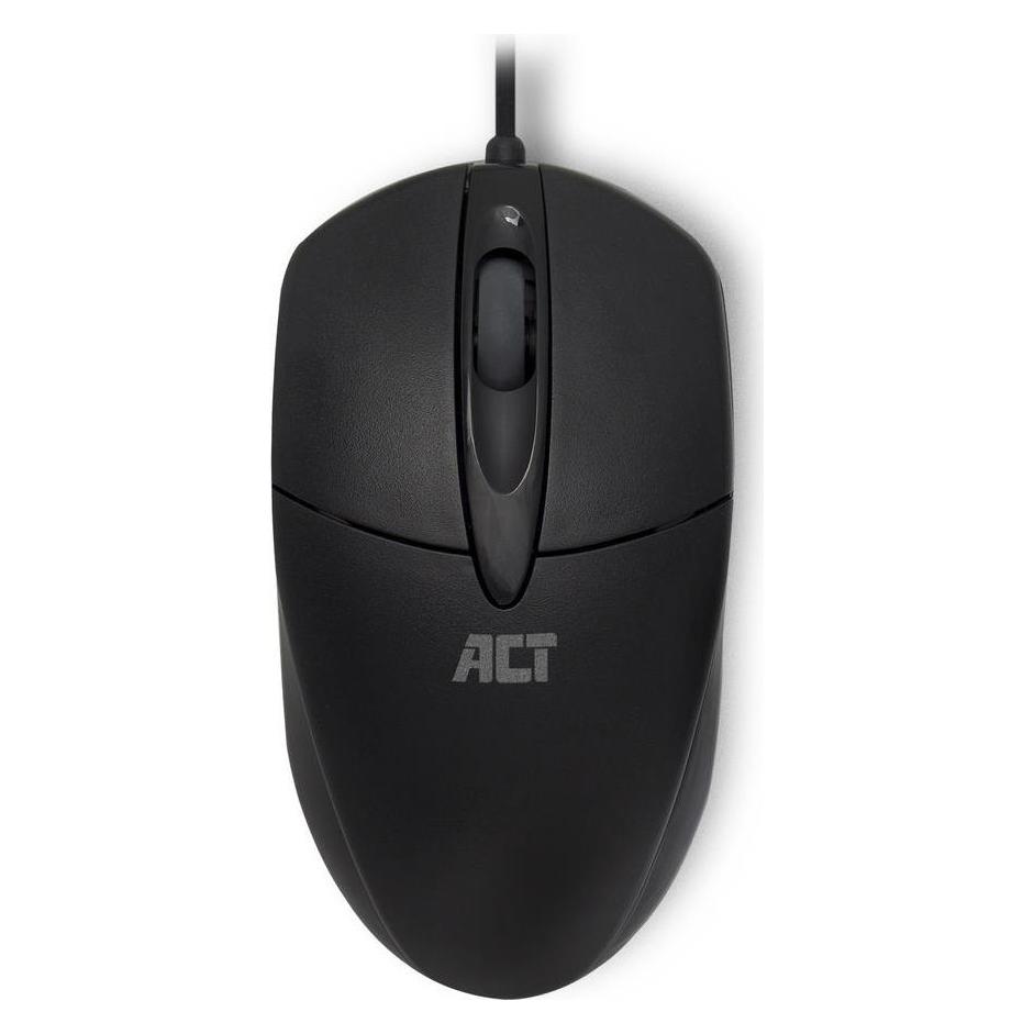 ACT Wired Optical Mouse, USB cable, 1000 dpi, black (Kabelgebunden) (AC5005)