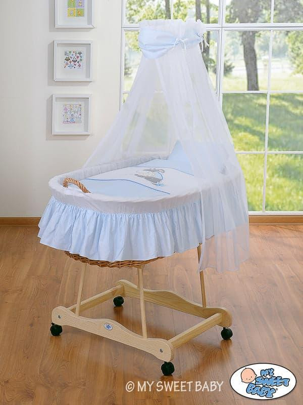BellaFurn Donkey Luca Blau Wicker Craig Rieten babybed