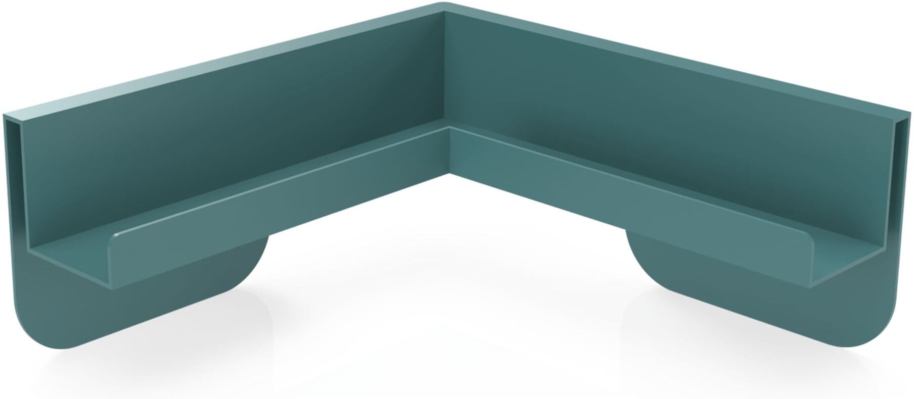 Magnetoplan Eck-Ablageleiste für Infinity Wall, Wasserblau RAL 5021 (114665021)