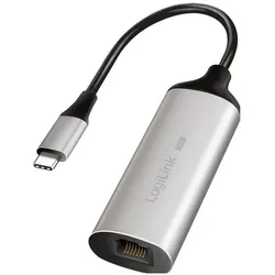 LogiLink Prüfen (USB-C, USB-C 3.2 Gen 1), Netzwerk Adapter, Silber, Grau