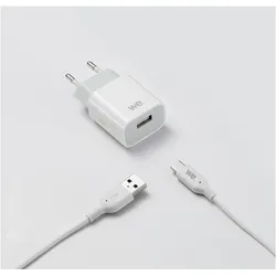 We-Vibe Bundle chargeur secteur + c ble Chargeur 1 USB+1 C ble USB/USBC Sortie max 2.4A (2 Ports), USB Ladegerät, Schwarz