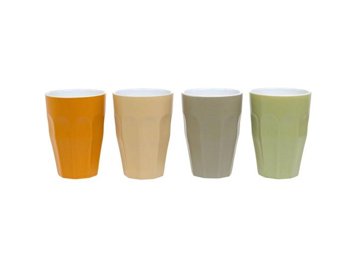 Tassen-Set FURBER 330 ml 4stk. - Farbe: Orange, Grün, Beige - Tassen-Set