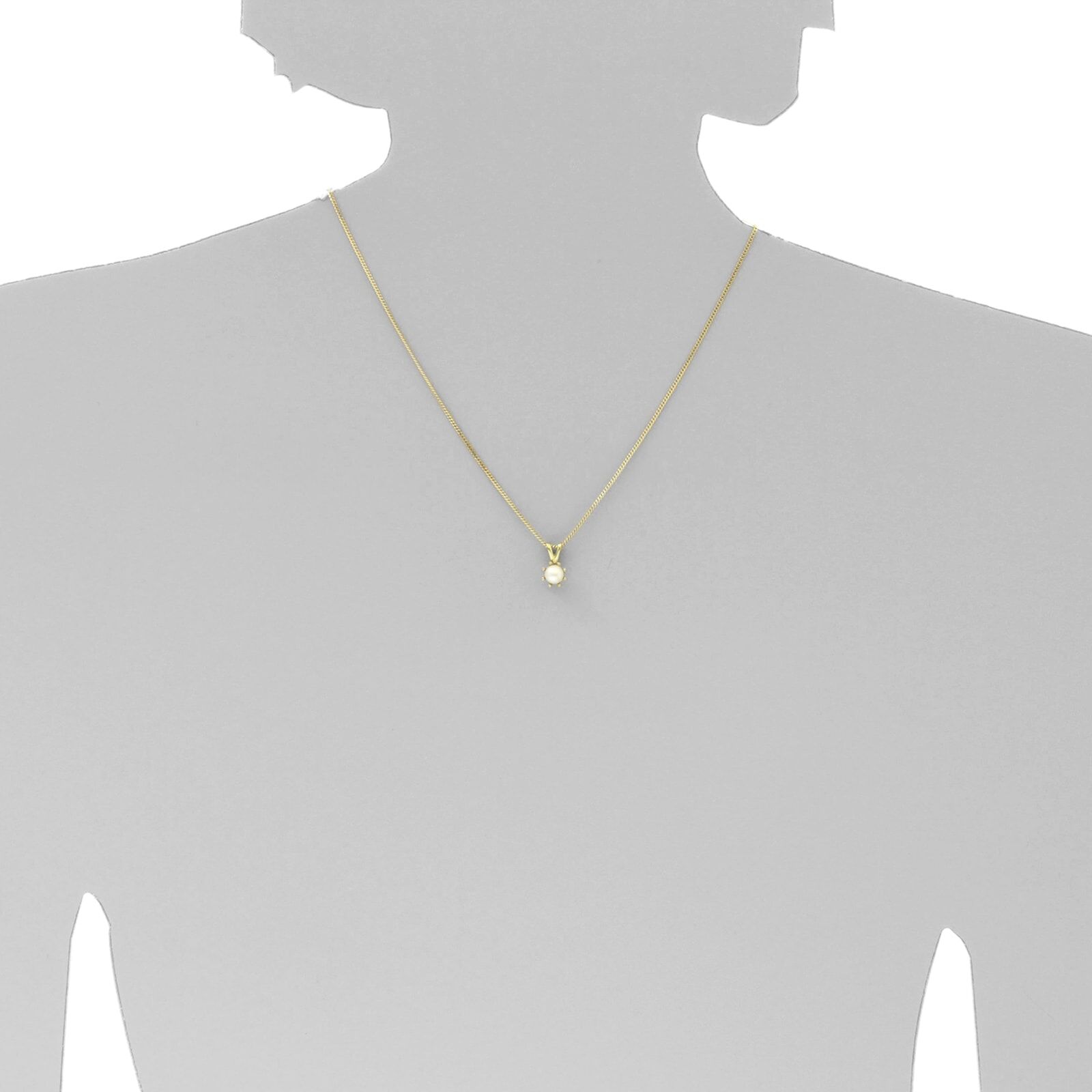 Kette mit Anhänger OSTSEE-SCHMUCK "Ostsee-Schmuck Kette mit Anhänger Ilke Kette mit Anhänger Ilke" Gr. 45, gold, Halsketten, Damen, 45cm, Gelbgold 333, L: 42