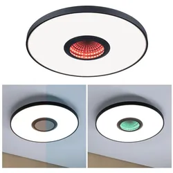 Paulmann LED Deckenleuchte Spaceglow Three   RGB+ 1400lm 230V 21W dimmbar Schwarz matt 71038