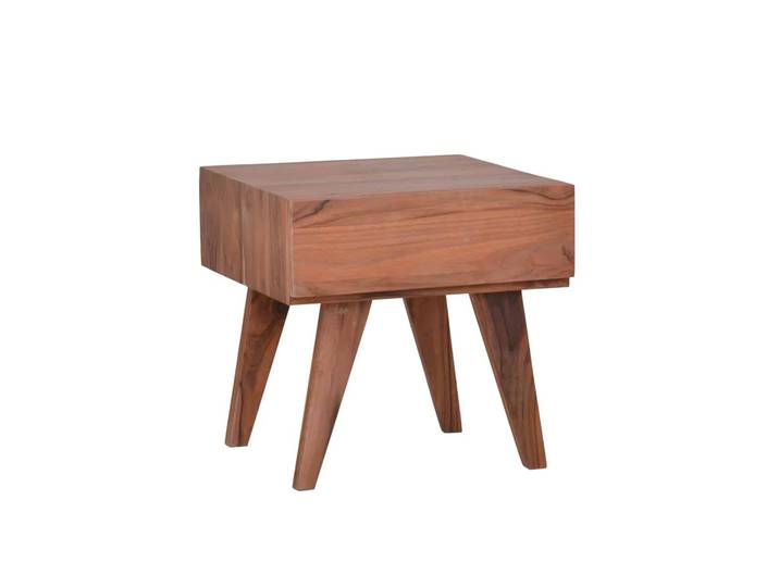 MiaMöbel Beistelltisch/Nachttisch Tamesi Massivholz Teak Modern