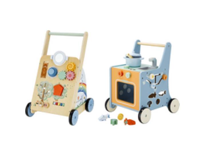 LUPILU® Chariot de marche ou Trotteur cuisine en bois