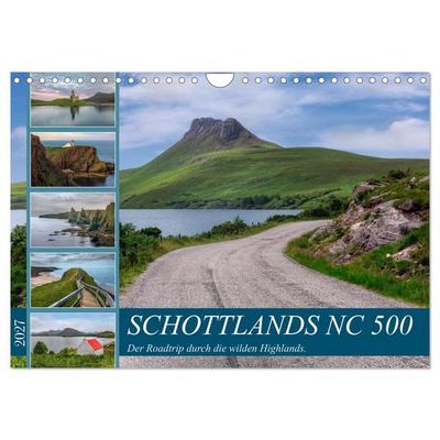 Schottlands NC 500, der Roadtrip durch die wilden Highlands. (Wandkalender 2027 DIN A4 quer), CALVENDO Monatskalender