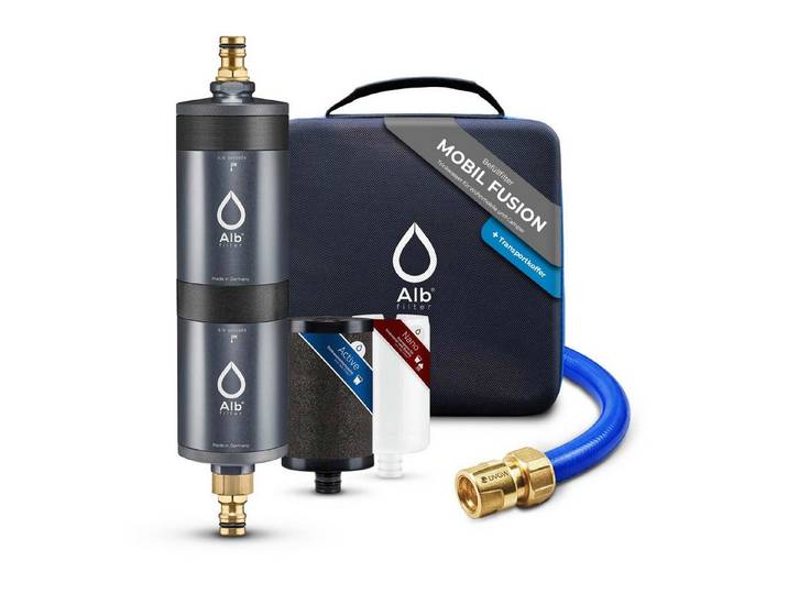 Alb Filter Wasserfilter Mobil Fusion Campingfilter, für Wohnmobil, gegen Bakterien, Doppelstufenfilter, Made in Germany