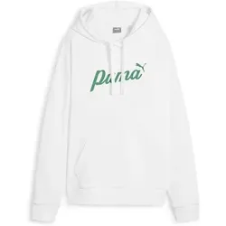 PUMA Damen Kapuzensweat ESS Script Hoodie TR, Größe L in Weiß Weiß