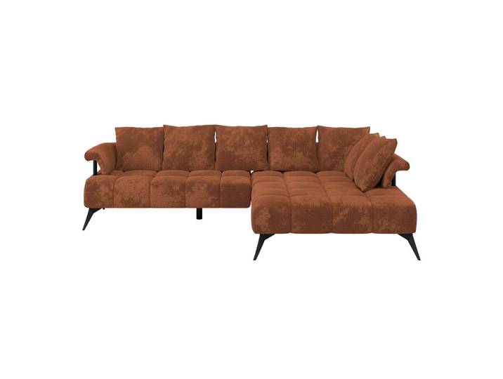 Livetastic Ecksofa, Rostfarben, Metall, Kunststoff, Füllung: Silikon, Schaumstoffflocken, Ottomane rechts, L-Form, 297x200 cm, Made in EU, Rücken echt, Wohnzimmer, Sofas & Couches, Wohnlandschaften, Ecksofas