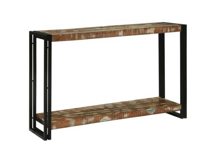 KDACVBMG Konsolentisch, mehrfarbig, 120 x 33 x 75 cm, recyceltes Holz Robuster Metallrahmen, integrierte Aufbewahrung, einzigartige Motive, Wohnzimmer, Flur, Halle