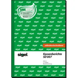 Sigel Formularbuch Kassenbericht A5 selbstdurchschreibend VE=2x40 Blatt