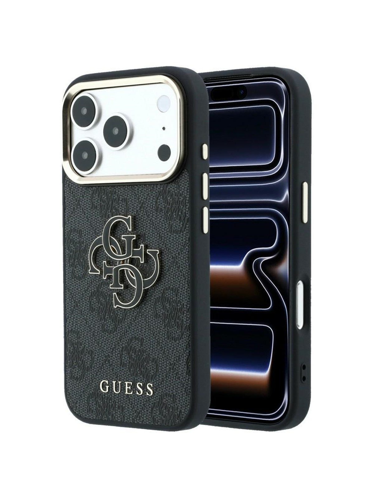 GUESS 4G & Big Resin Logo Case for iPhone 17 Pro Max / 18 Pro Max - Black