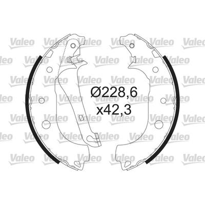 VALEO Bremsbackensatz 564207 Hinterachse für Ford