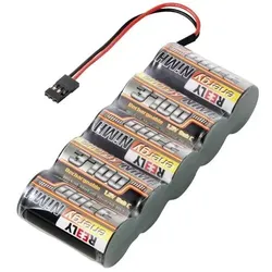 Reely Modellbau-Akkupack (NiMh) 6 V 3700 mAh Zellen-Zahl: 5 Sub-C Side-by-Side (3700 mAh)